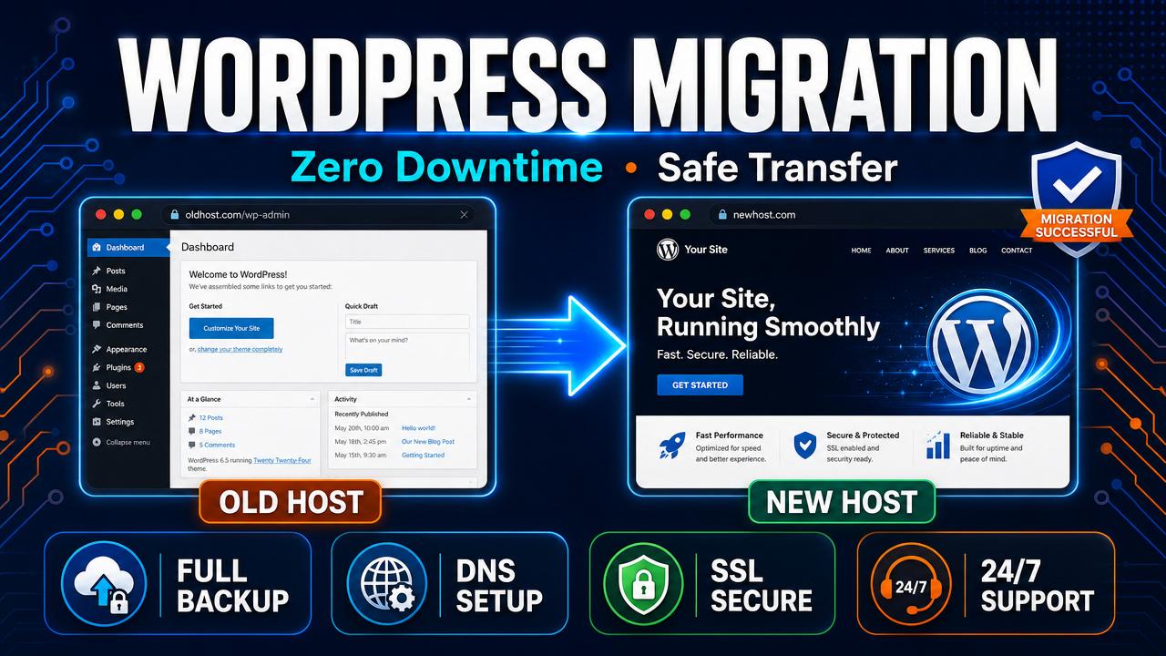 WordPress Migration — Zero Downtime & Safe Transfer
