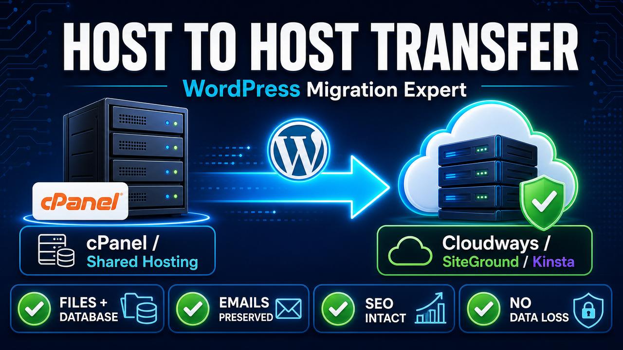 Host-to-Host Transfer (cPanel → Cloudways / SiteGround / Kinsta)
